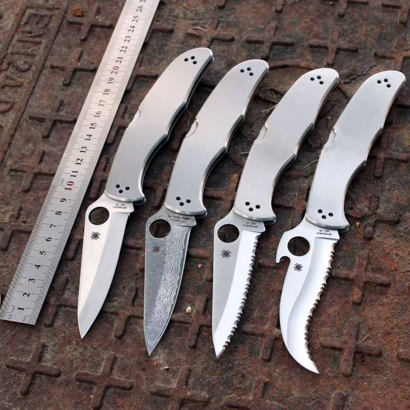 Outdoor Damacus Tools Folding Outdoor Tool Steel Handle C10