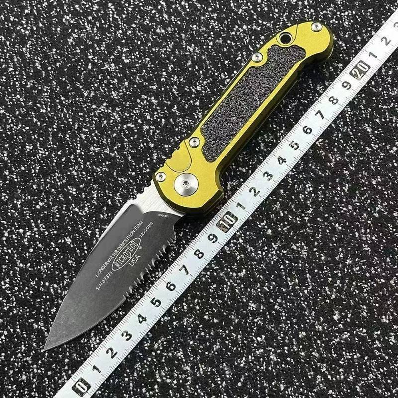 Premium Outdoor Serrated Folding Outdoor Tool LUDT Yellow
